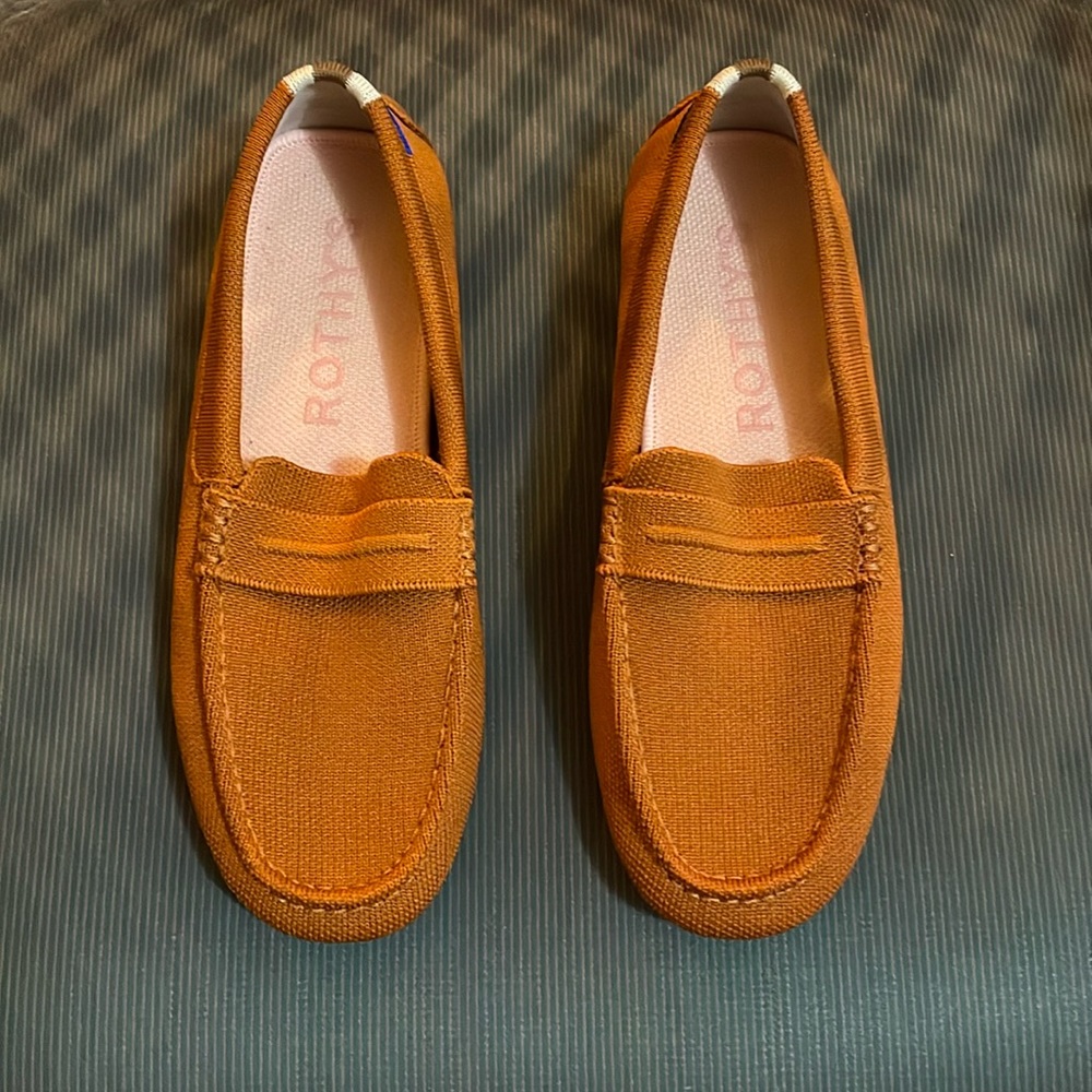 NWT Rothy’s The Driver Orange/Brown Size 8
